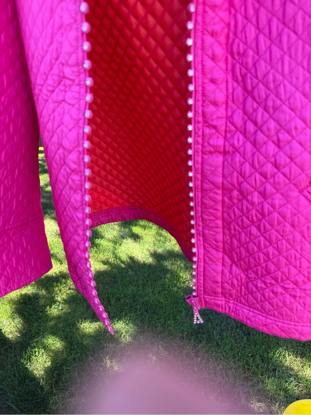 Quacker Factory Hot Pink Quilted Zip-Front Puffer Jacket - Picture 4 of 6